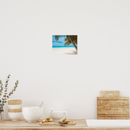 Poster Plage tropicale Turquoise (Cuisine)