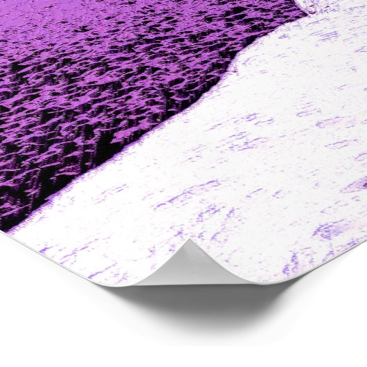 Poster Plage Twilight en violet et violet (Coin)