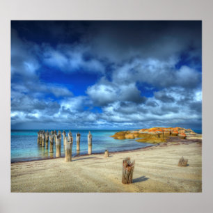 Poster Plage   Wybalena, île de Lillies de Flinders