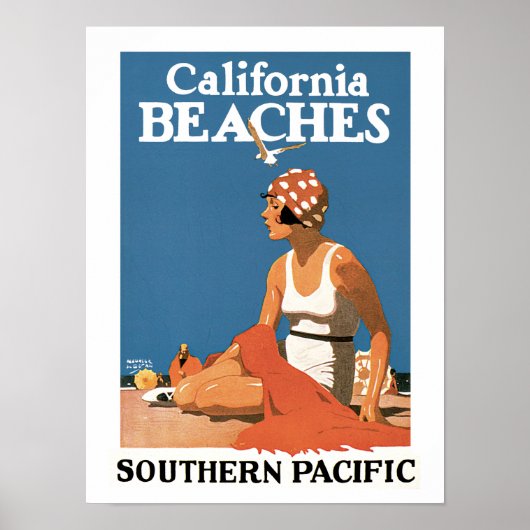 Poster Plages de Californie (Devant)