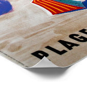 Poster Plages de France par Bernard Vil (Coin)