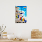 Poster Plages de France Plages de France Travel (Cuisine)