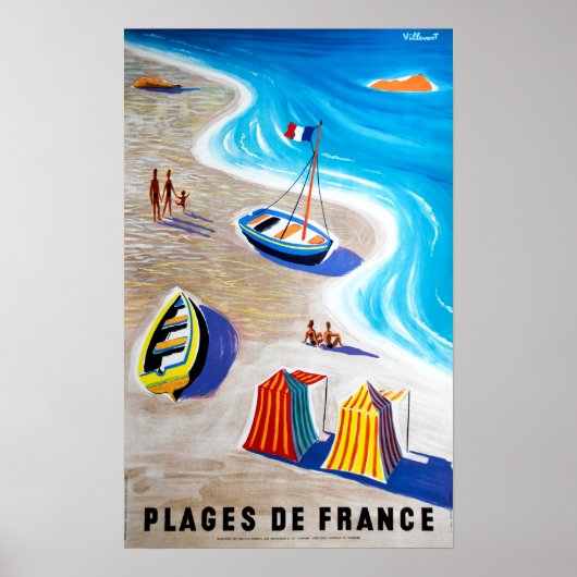 Poster Plages de France Plages de France Travel (Devant)