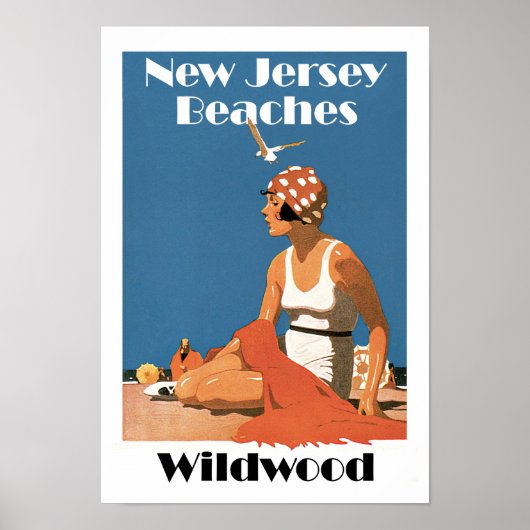Poster Plages du New Jersey ~ Wildwood (Devant)