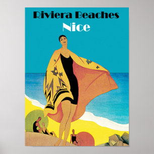 Poster Plages Riviera ~ Nice