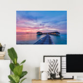 Poster Plages tropicales | Bungalows Maldives (Bureau à domicile)