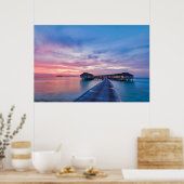 Poster Plages tropicales | Bungalows Maldives (Cuisine)