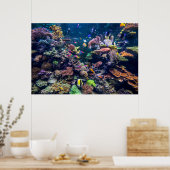 Poster Plages tropicales | Corail sous-marin Reef (Cuisine)
