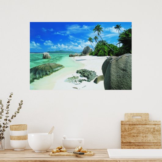 Poster Plages tropicales | L'île de La Digue (Cuisine)