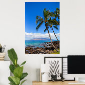 Poster Plages tropicales | Maui Hawaii (Bureau à domicile)