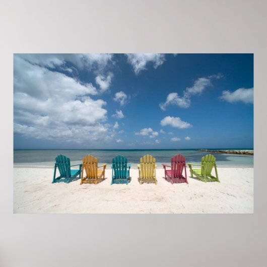 Poster Plages tropicales | Palm Beach, Aruba (Devant)