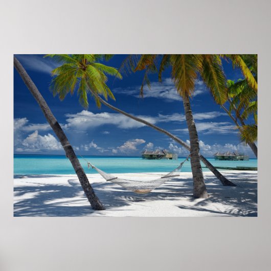 Poster Plages tropicales | Sandy Beach, Maldives (Devant)