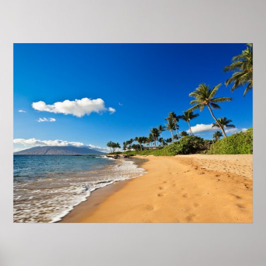 Poster Plages tropicales | Wailea, Maui, Hawaii (Devant)