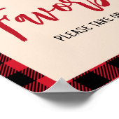 Poster Plaid Bear Cub Lumberjack Baby shower Faveurs (Coin)