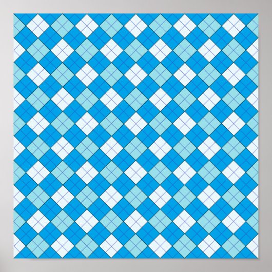 Poster Plaid bleu (Devant)