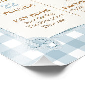 Poster Plaid Blue First Rodeo Milestone (Coin)