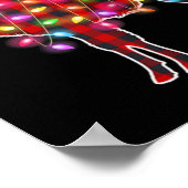 Poster Plaid Buffalo Llama Christmas Pajamas Xmas Lights (Coin)