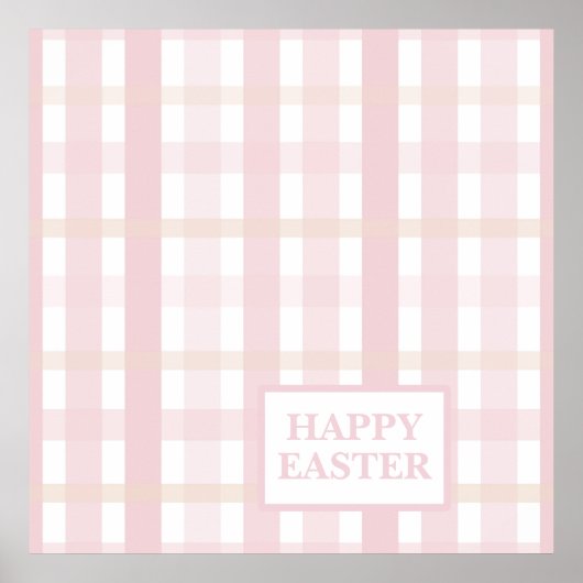 Poster Plaid Mélange Rose (Devant)