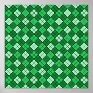 Poster Plaid vert