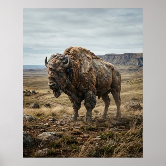 Poster Plaines infinies du bison de pierre (Devant)