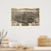 Poster Plainville, CT Carte panoramique - 1907 (Cuisine)