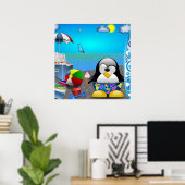 POSTER PLAISANCE D'ÉTÉ À LA PLAGE (Bureau à domicile)