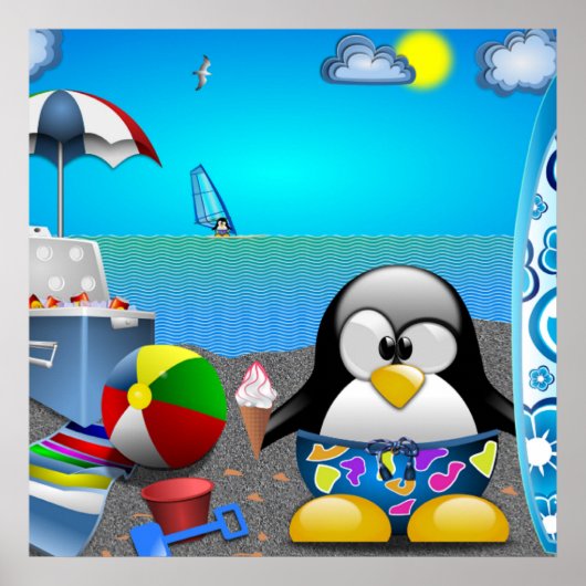 POSTER PLAISANCE D'ÉTÉ À LA PLAGE (Devant)