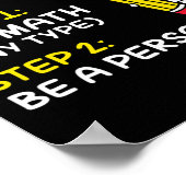 Poster Plaisanter Comment Être Une Personne Math Heureux  (Coin)