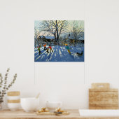 Poster Plaisir dans la neige Tideswell Derbyshire (Cuisine)