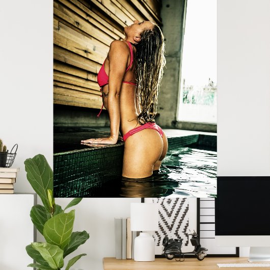 Poster Plaisir De La Piscine (Bureau à domicile)