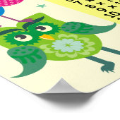 Poster Plaisir de table de multiplication des hiboux arc- (Coin)