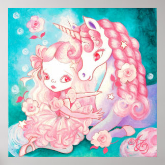 Poster Plaisir Unicorne