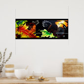 Poster Plaisirs d'Eden : Feu et Bliss - Print II Pastel (Cuisine)