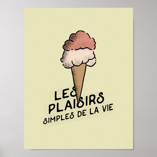 Poster Plaisirs simples de la vie Imprimer (Devant)