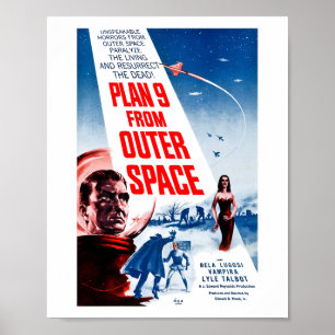 Poster Plan 9 de l'espace extra-atmosphérique (1957)