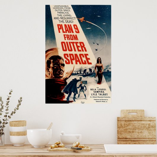 Poster Plan 9 de l'espace extra-atmosphérique - Vidéo Sci (Cuisine)