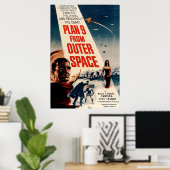 Poster Plan 9 de l'espace extra-atmosphérique - Vidéo Sci (Bureau à domicile)