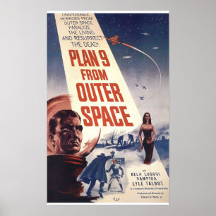 Poster Plan 9 d'espace extra-atmosphérique