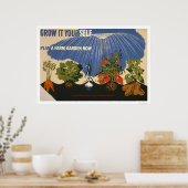 Poster Plan A Farm Garden 1941 WPA (Cuisine)