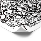 Poster Plan abstrait minimaliste de Paris (Coin)