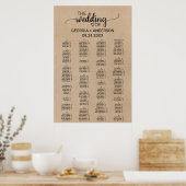 Poster Plan Alphabétique Simple Faux Kraft (Cuisine)