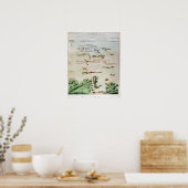 Poster Plan and view of the Battle of Waterloo (Cuisine)