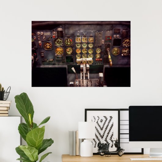 Poster Plan - Cockpit - Les commandes sont définies (Bureau à domicile)