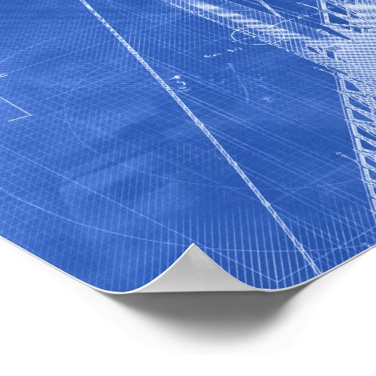 Poster Plan d'architecture du pont St. John's Art (Coin)