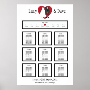 Poster Plan d'assise du Mariage écossais Kilt