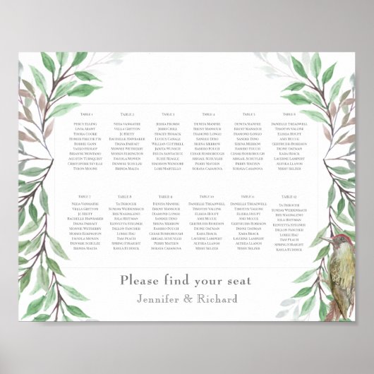 Poster Plan d'assise en bois (Devant)