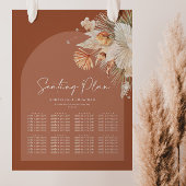 Poster Plan d'assise mariage Bohenian rouille en terre cu