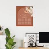 Poster Plan d'assise mariage Bohenian rouille en terre cu (Bureau à domicile)
