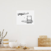 Poster Plan d'avion (Cuisine)