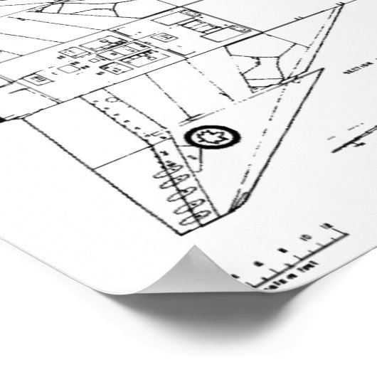 Poster Plan d'Avro Arrow (Coin)